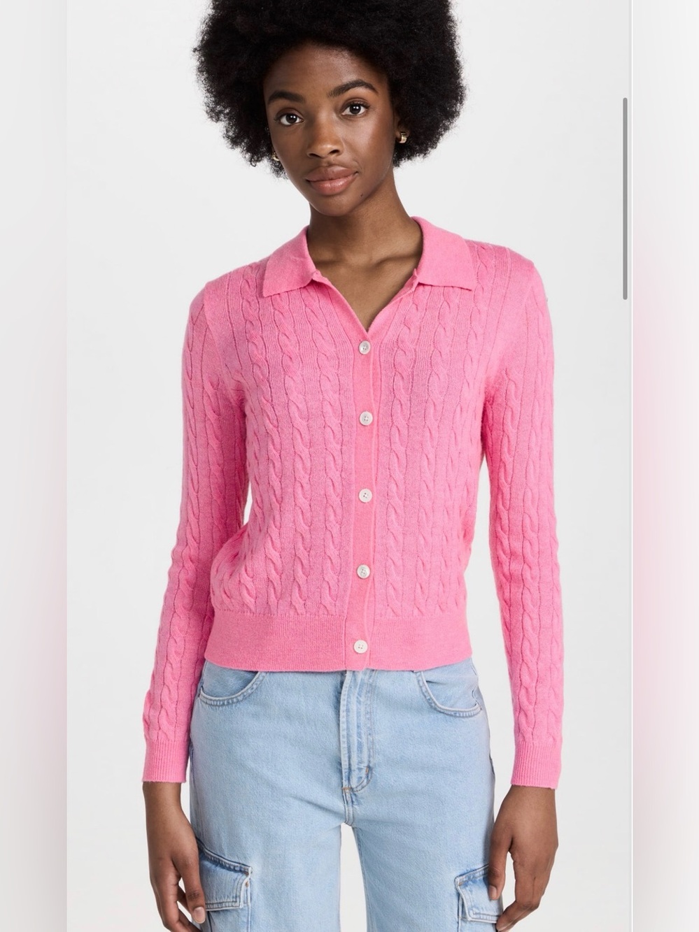 Alex Mill Mini Cable Cardigan in Alpaca Blend